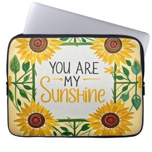 Whimsikale Sonnenblumen, du bist mein Sonnenschein Laptopschutzhülle