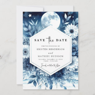 Whimsikale Typografie Moonlit Wedding Save The Date