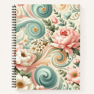 Whimsikale Wirbel in Pastel Notizbuch