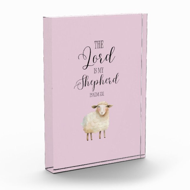 Whimsikaler Herr ist mein Hirte Psalm 23:1 Fotoblock (Links)