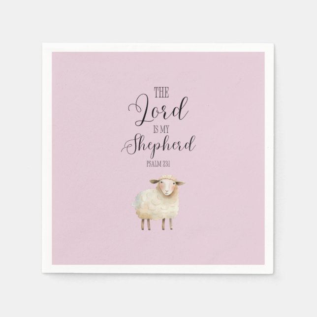 Whimsikaler Herr ist mein Hirte Psalm 23:1 Serviette (Vorderseite)