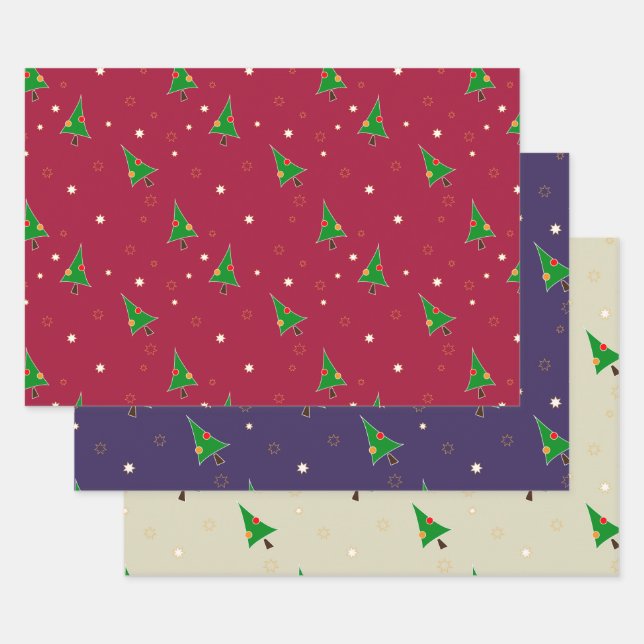 Whimsikaler Weihnachtsbaum Geschenkpapier Set (Set)