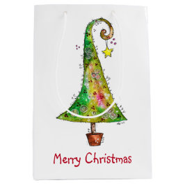 Whimsikaler Weihnachtsbaum Mittlere Geschenktüte
