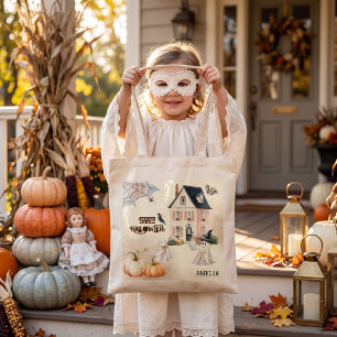 Whimsikales Halloween Spukhaus Gespenster Tragetasche
