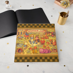Whimsikalische Alice Abenteuer in Wonderland Karte Gästebuch