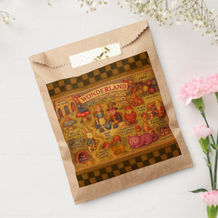 Whimsikalische Alice Abenteuer in Wonderland Karte Geschenktütchen