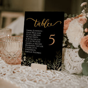 Whimsikalische botanische typografische Hochzeitst Tischnummer