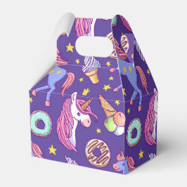 Whimsikalische Fusion von Unicorns, Donuts, Eiscre Geschenkschachtel