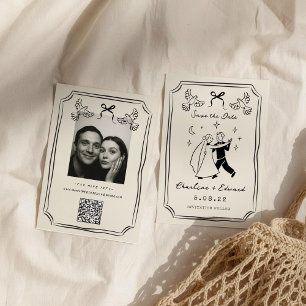 Whimsikalische handgezeichnete Doodle Save The Date