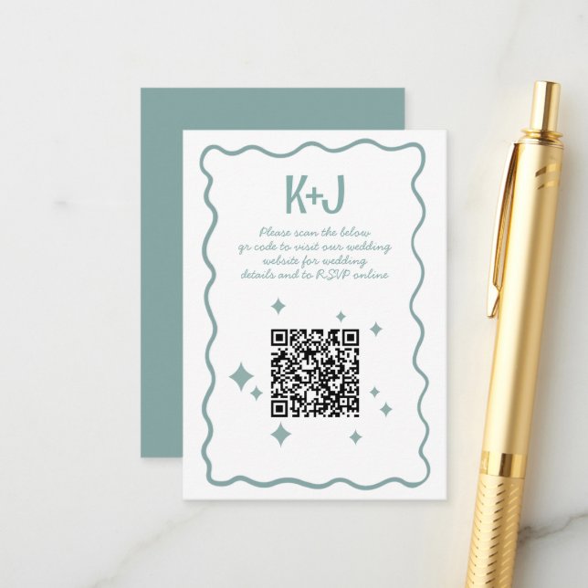 Whimsikalische Kritzel-Hochzeit-Enclosure-Karte Begleitkarte (Vorderseite/Rückseite Beispiel)