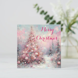 Whimsikalischer impressionistischer Weihnachtsbaum Feiertagskarte