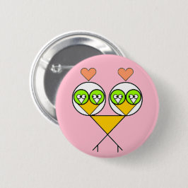 Whimsikalrosa niedliche Lieblinge mit Herzen Button