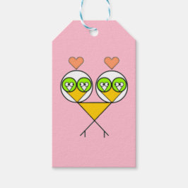Whimsikalrosa niedliche Lieblinge mit Herzen Geschenkanhänger