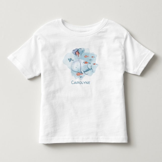 Whimsikalwal mit Balloons und Fisch Kleinkind T-shirt (Vorderseite)