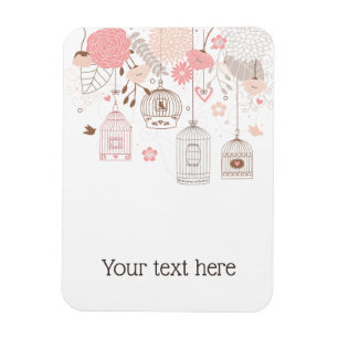 Whimsikäre Birdcages Personalisiert Magnet