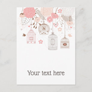 Whimsikäre Birdcages Personalisiert Postkarte