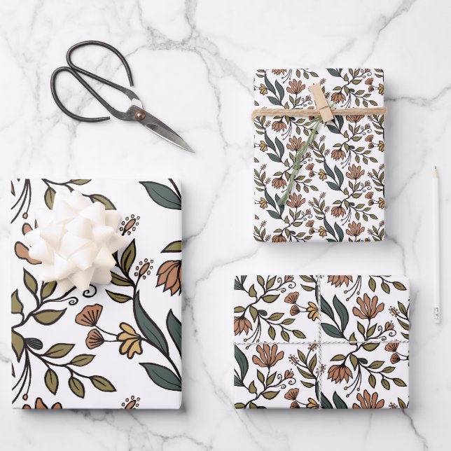 Whimsikäre Blume & Blätter Bouquet (Vorderseite)