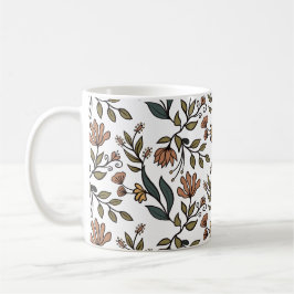 Whimsikäre Blume & Blätter Bouquet Kaffeetasse