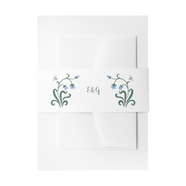 Whimsikfarbene Blume Hochzeit Einladungsbanderole (Vorderseite Beispiel)