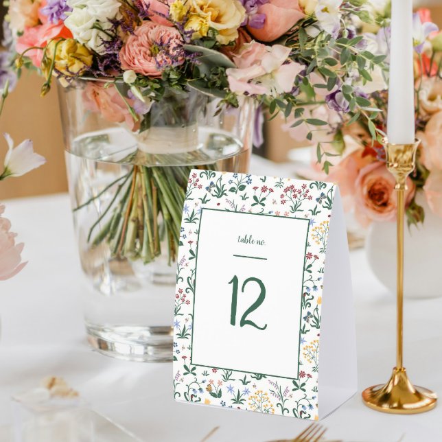 Whimsikfarbene Blume Hochzeit Tischaufsteller (Von Creator hochgeladen)