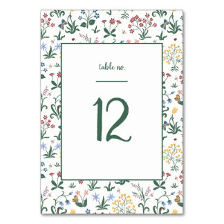 Whimsikfarbene Blume Hochzeit Tischnummer