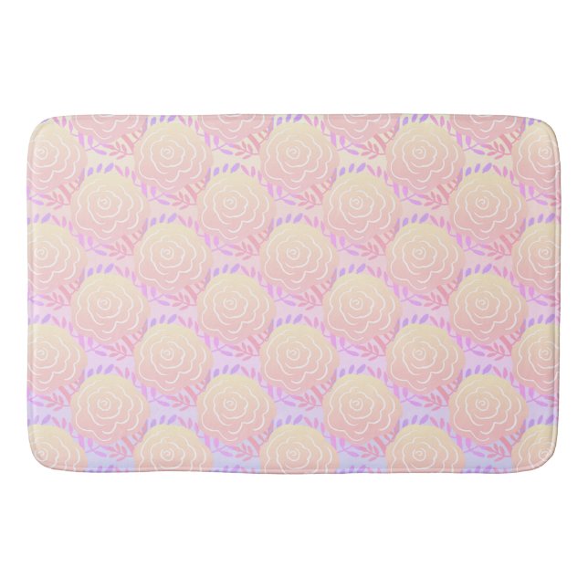 Whimsikfarbene Rose 2 Badematte (Vorderseite)