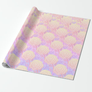 Whimsikfarbene Rose 2 Geschenkpapier