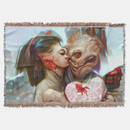 Whimsikische Alien Romance Decke