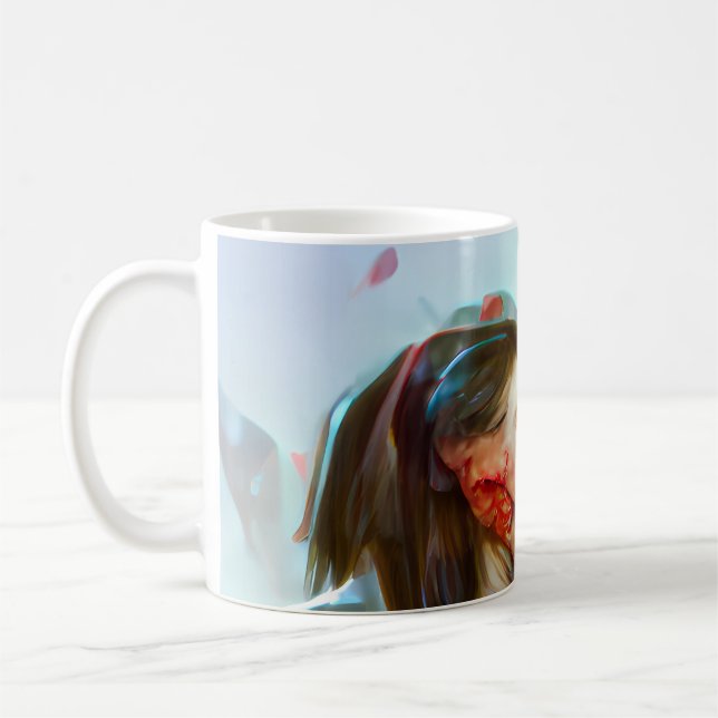 Whimsikische Alien Romance Kaffeetasse (Links)