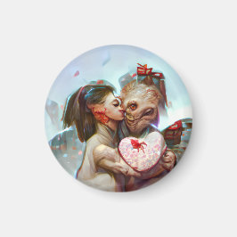 Whimsikische Alien Romance Magnet