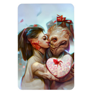 Whimsikische Alien Romance Magnet