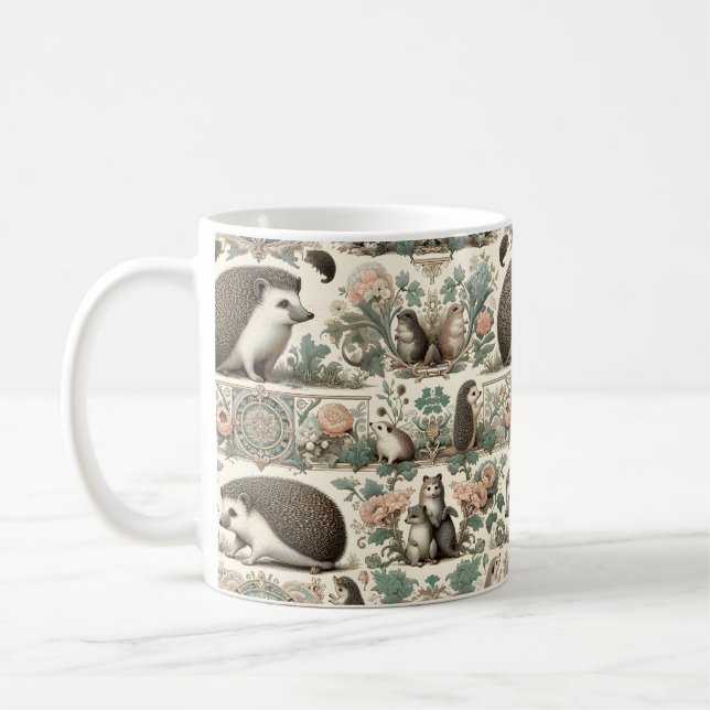 Whimsikischer Igel Haven: Viktorianisch Kaffeetasse (Links)