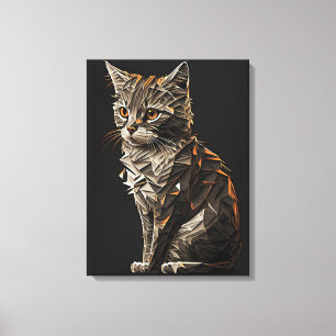 Whimsikkatze abstrakt leinwanddruck