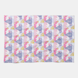 Whimsikkatze und Wintergebirge mit Niedlicher Sonn Geschirrtuch