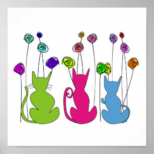 Whimsikkatzen Gerahmte Kunst Poster