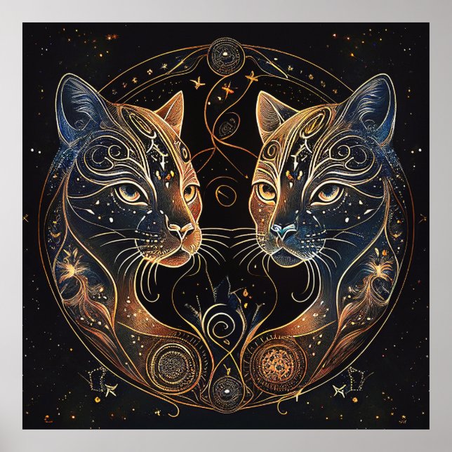 Whimsikkatzen Poster (Vorne)