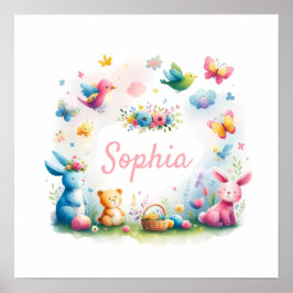 Whimsikkreaturen & Florals Poster