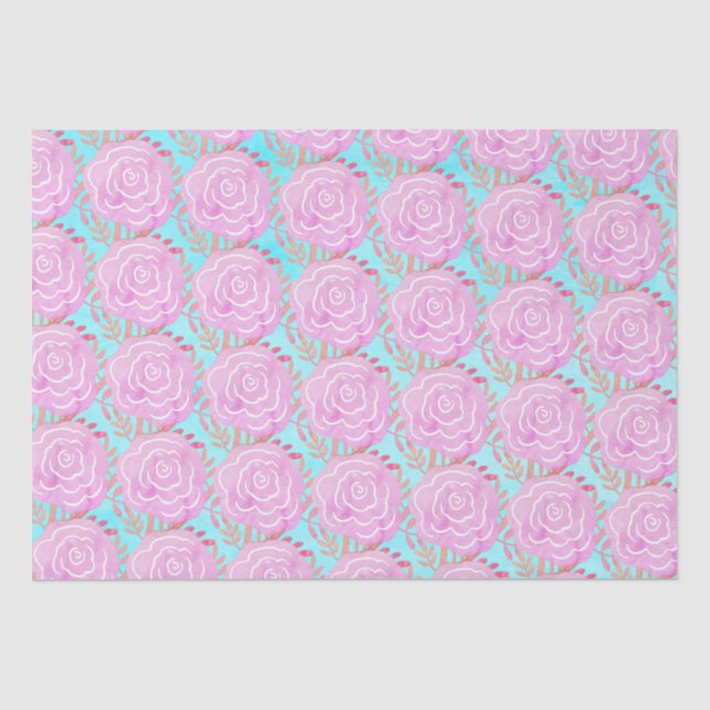 Whimsikkühne farbige Rose Seidenpapier (Vorderseite)
