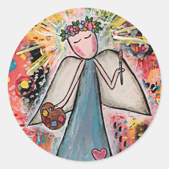 Whimsikkünstler Runder Aufkleber (Vorderseite)