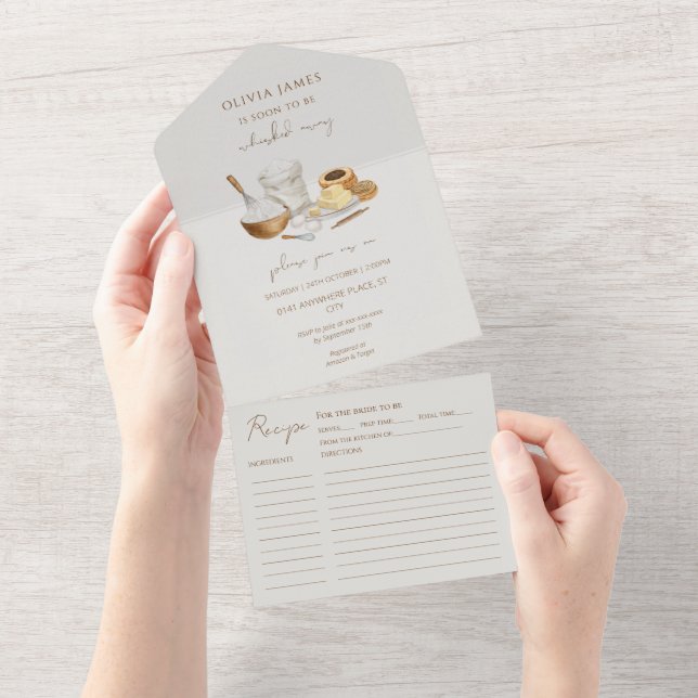 Whimsikum bald weg Brautparty All In One Einladung (Abreißtisch)