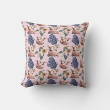 Whimsikygmie Hippo & Floral Throw Kissen