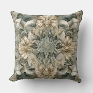 Whimsisage Green Floral Print Kissen