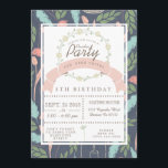 Whimsisch florales Slumber Party laden Einladung<br><div class="desc">Von Honey & Birch Studios</div>