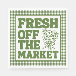 Whimsisch Frisch vom Markt Grüne Hochzeitsdusche Serviette