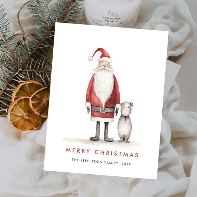 Whimsisch Minimalistisch Weihnachtsfeiertag des We Postkarte (Von Creator hochgeladen)
