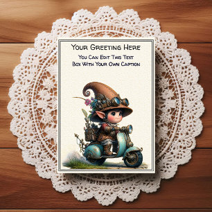 Whimsische Alltags-Sentiment-Steampunk-Kunst Postkarte