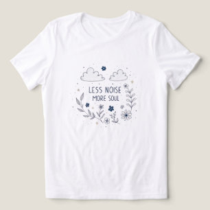 Whimsische Blumen-Seelen-Zitat-Linienkunst Tri-Blend Shirt