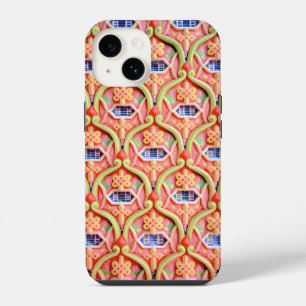 Whimsische Blumenkunst im Jugendstil-Muster iPhone 14 Hülle