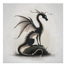 Whimsische Drachenillustration