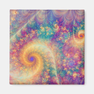 Whimsische Fantasy-Abstrakte Fraktal-Wirbelkunst Magnet